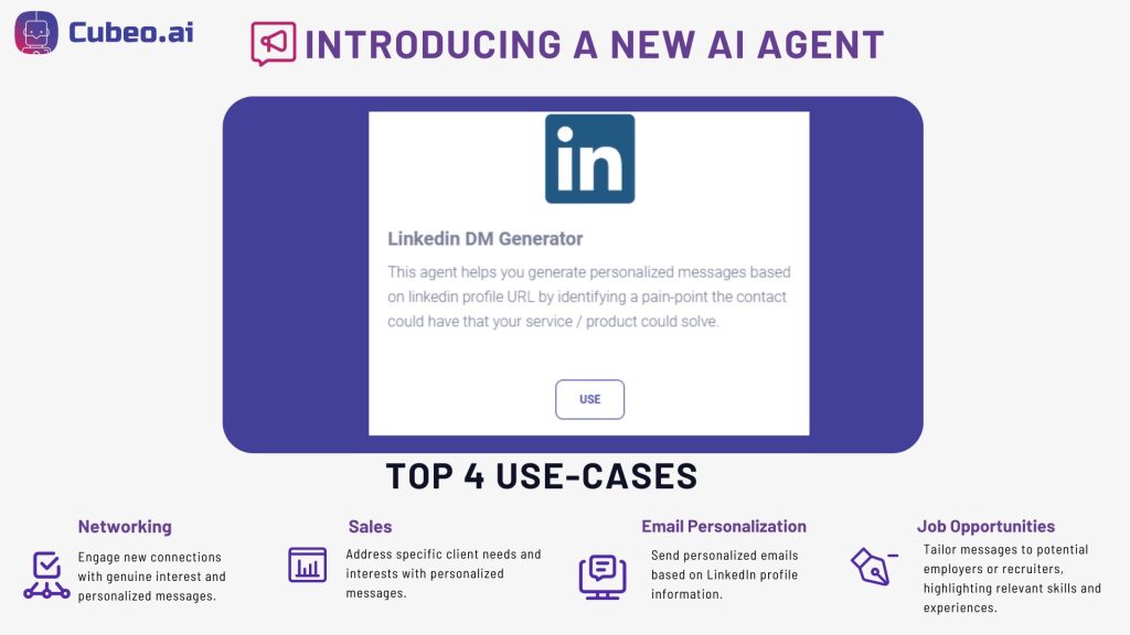 LinkedIn DM Generator use Cases AI Agents